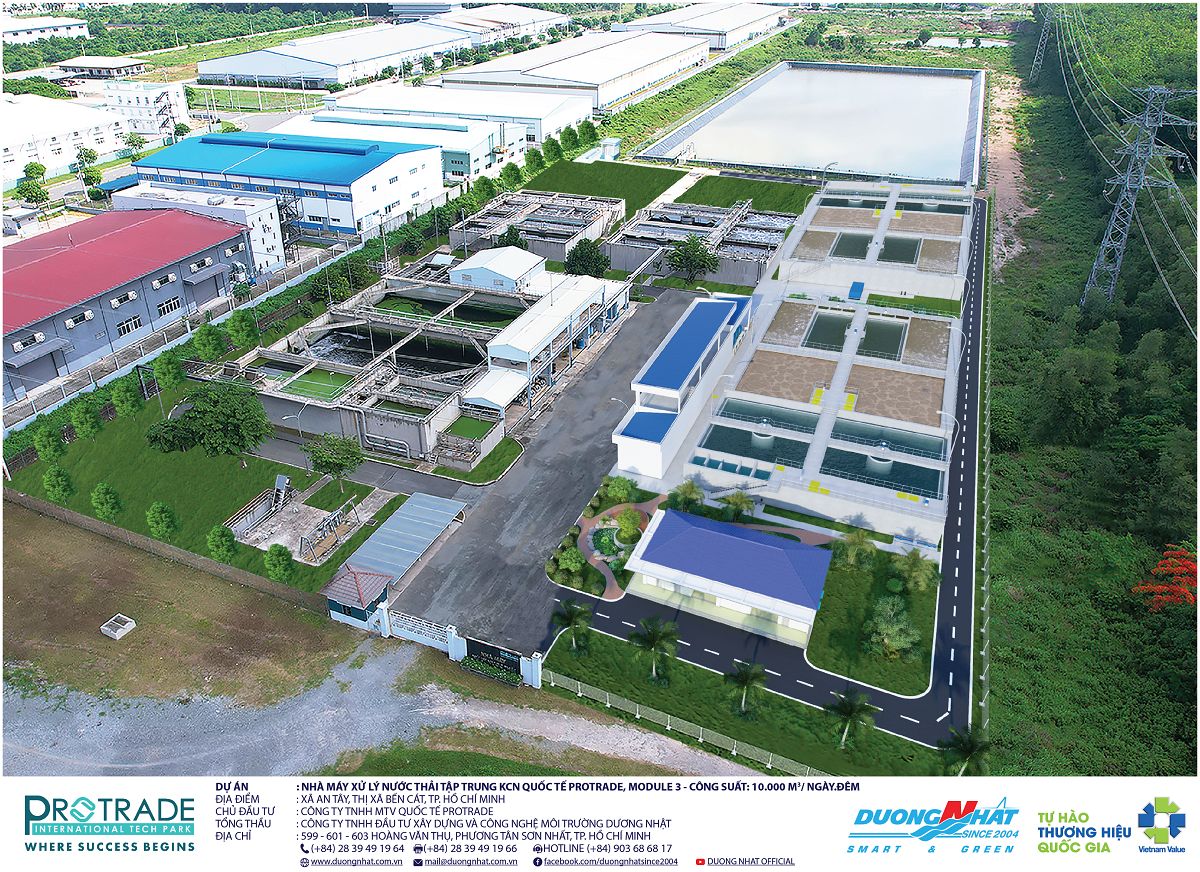 Nhà máy xử lý nước thải tập trung KCN Quốc tế Protrade