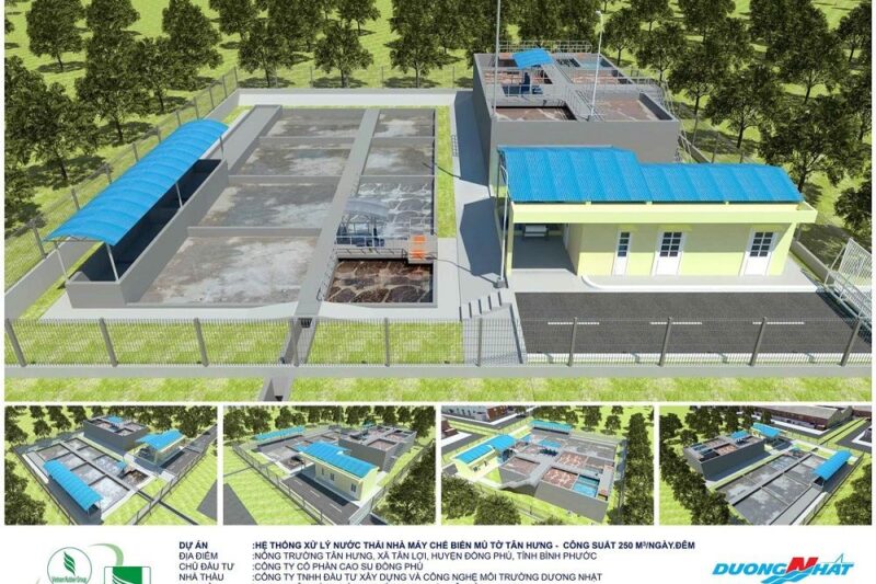 Trạm xử lý nước thải Nhà máy chế biến cao su Tân Hưng