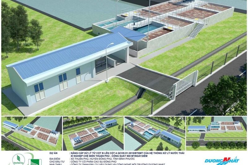 Trạm xử lý nước thải Nhà máy Chế biến cao su Thuận Phú