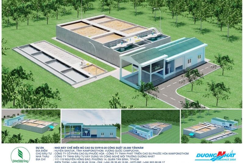 Trạm xử lý nước thải Nhà máy chế biến cao su Phước Hòa