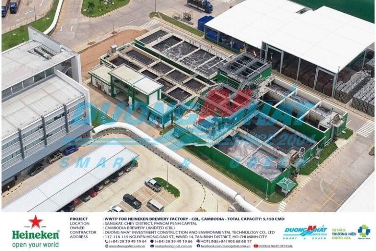 Trạm Xử Lý Nước Thải Nhà Máy Bia Heineken PhnomPenh Campuchia