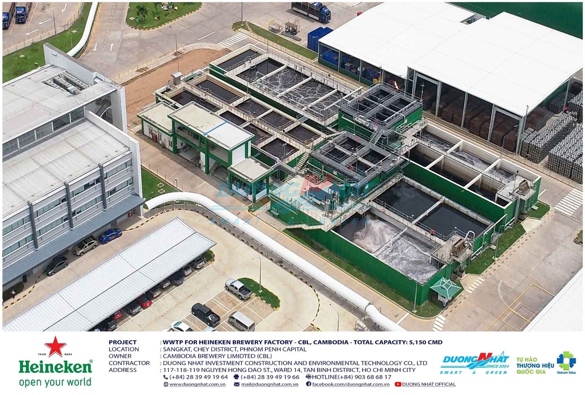 Trạm XLNT Nhà máy Bia Heineken (CBL) – Phnom Penh, Campuchia Trạm XLNT Nhà máy Bia Heineken (CBL) – Phnom Penh, Campuchia