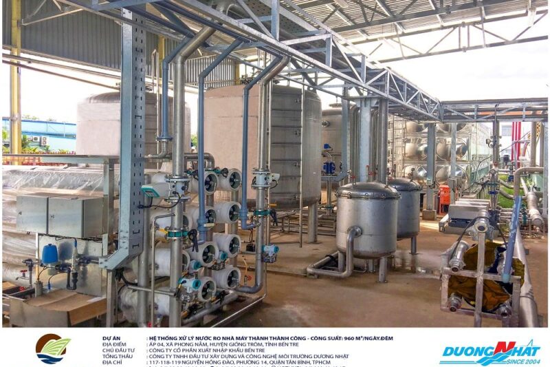 Hệ thống xử lý nước cấp Nhà máy Thành Thành Công