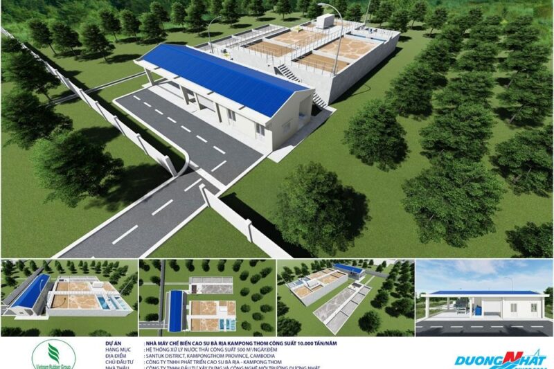 Trạm xử lý nước thải Nhà máy chế biến cao su Bà Rịa – Kampong Thom