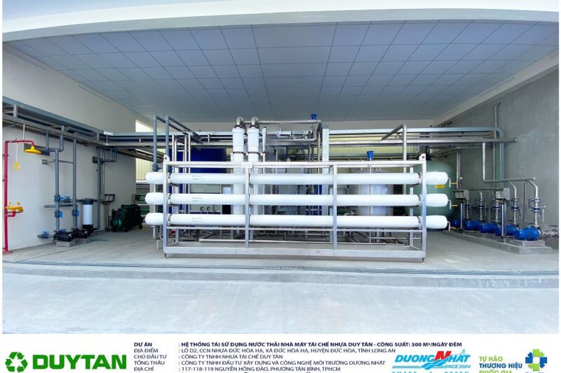 Hệ tái sử dụng nước cho Nhà máy nhựa tái chế Duy Tân