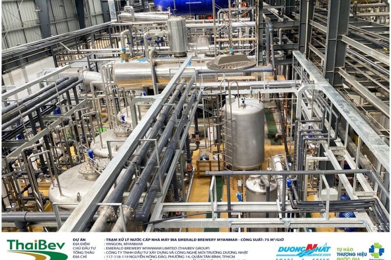 Trạm xử lý nước cấp Nhà máy Bia Emerald Brewery Myanmar