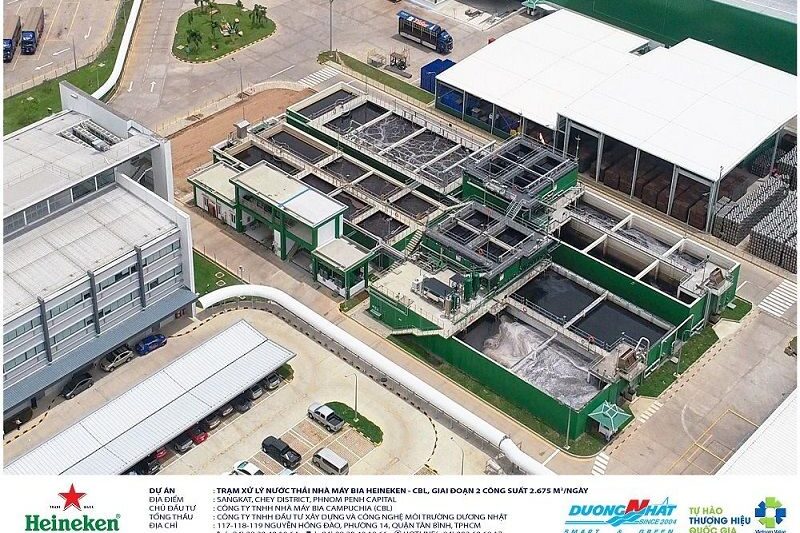 Nhà máy xử lý nước thải bia heineken campuchia