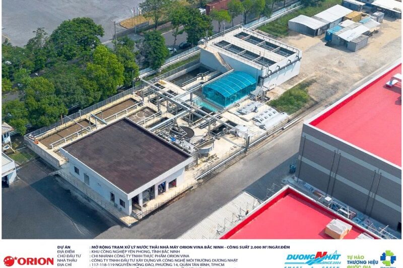 trạm xử lý nước thải nhà máy orion vina