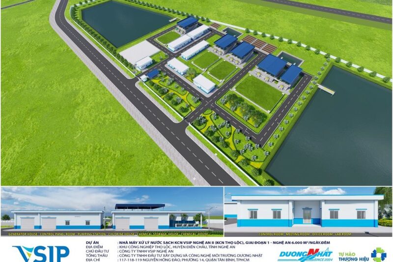 Nhà máy xử lý nước sạch KCN VSIP Nghệ An II