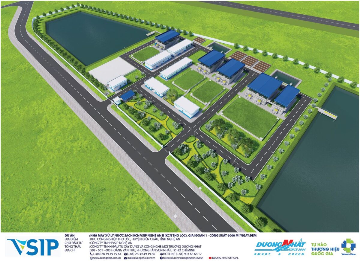 Nhà máy xử lý nước sạch KCN VSIP Nghệ An II