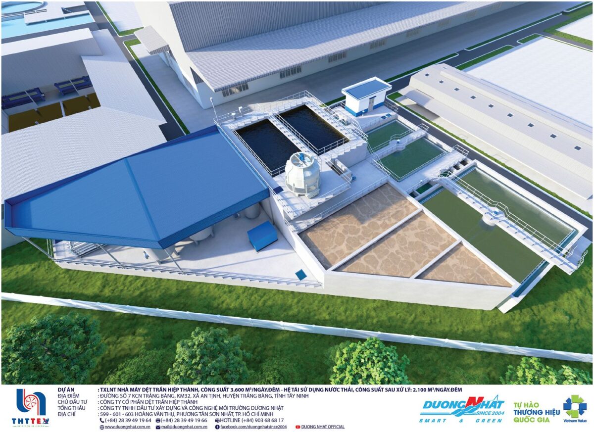Trạm xử lý nước thải Công ty Cổ phần Dệt Trần Hiệp Thành
