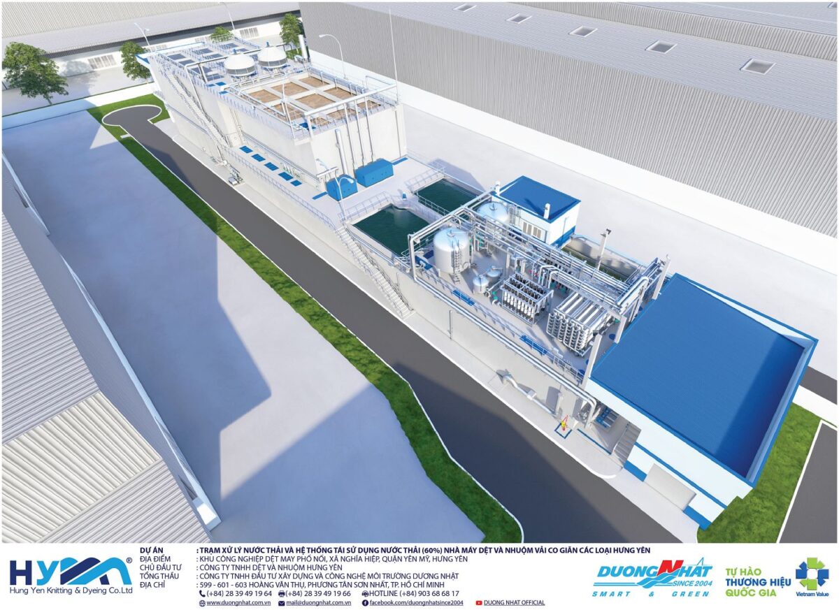 Trạm xử lý và tái sử dụng nước thải Dệt và Nhuộm Hưng Yên