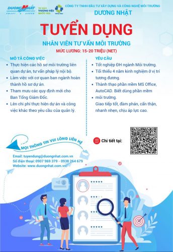 NHÂN VIÊN TƯ VẤN MÔI TRƯỜNG