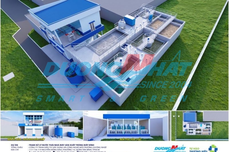 Trạm xử lý nước thải Nhà máy sản xuất tròng mắt kính.