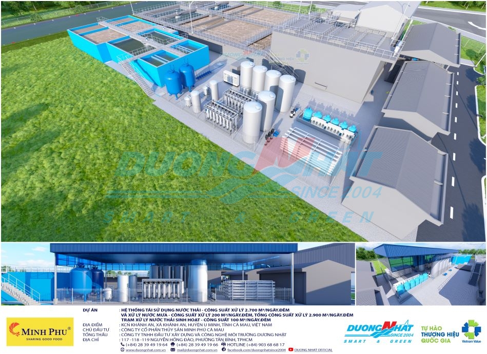 Hệ thống tái sử dụng nước thải Nhà máy xử lý nước thải tập trung KCN Khánh An