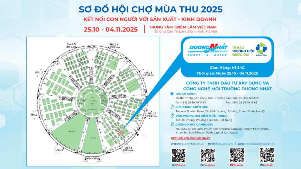 Sơ đồ gian hàng hội chợ mùa thu 2025 dương nhật