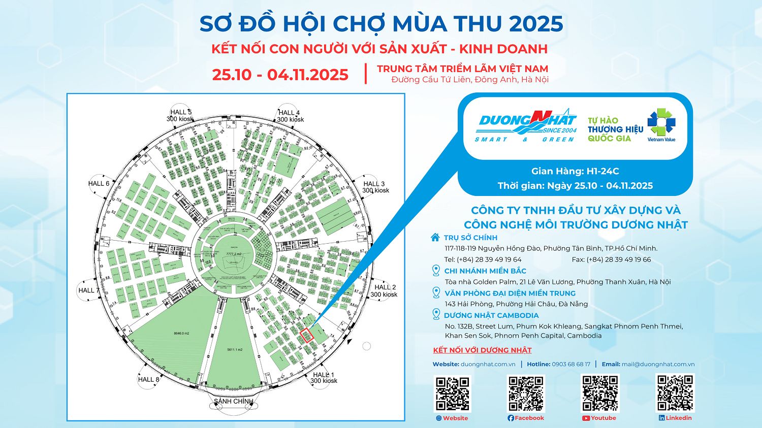 sơ đồ hội chợ mùa thu 2025 dương nhật