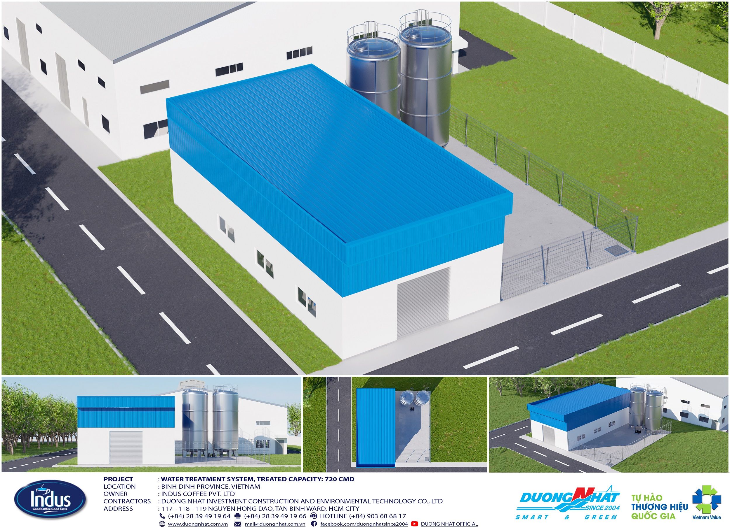 rạm xử lý nước nước cấp cà phê indus