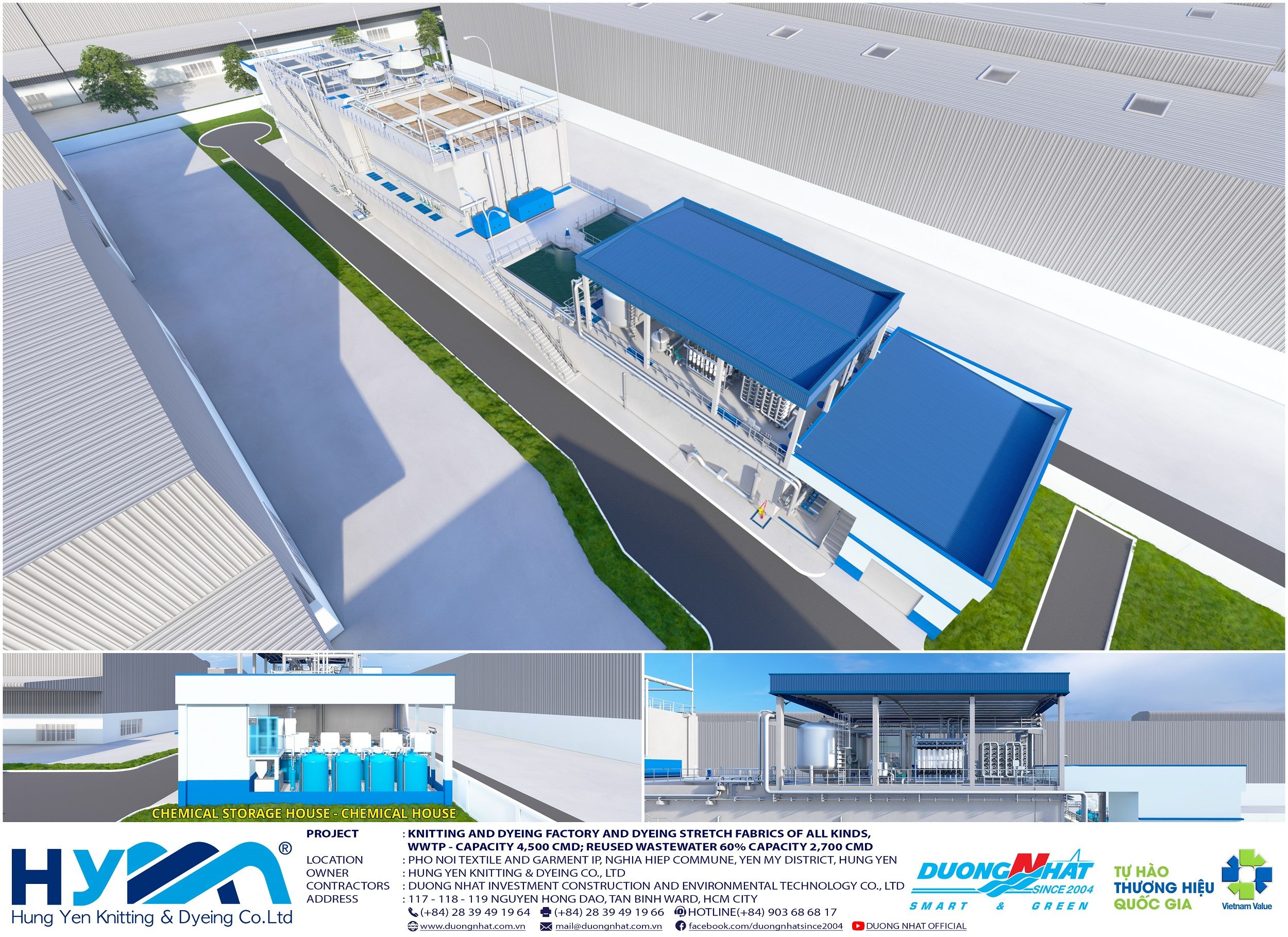 1. Trạm xử lý nước thải Nhà máy Dệt và Nhuộm Hưng Yên