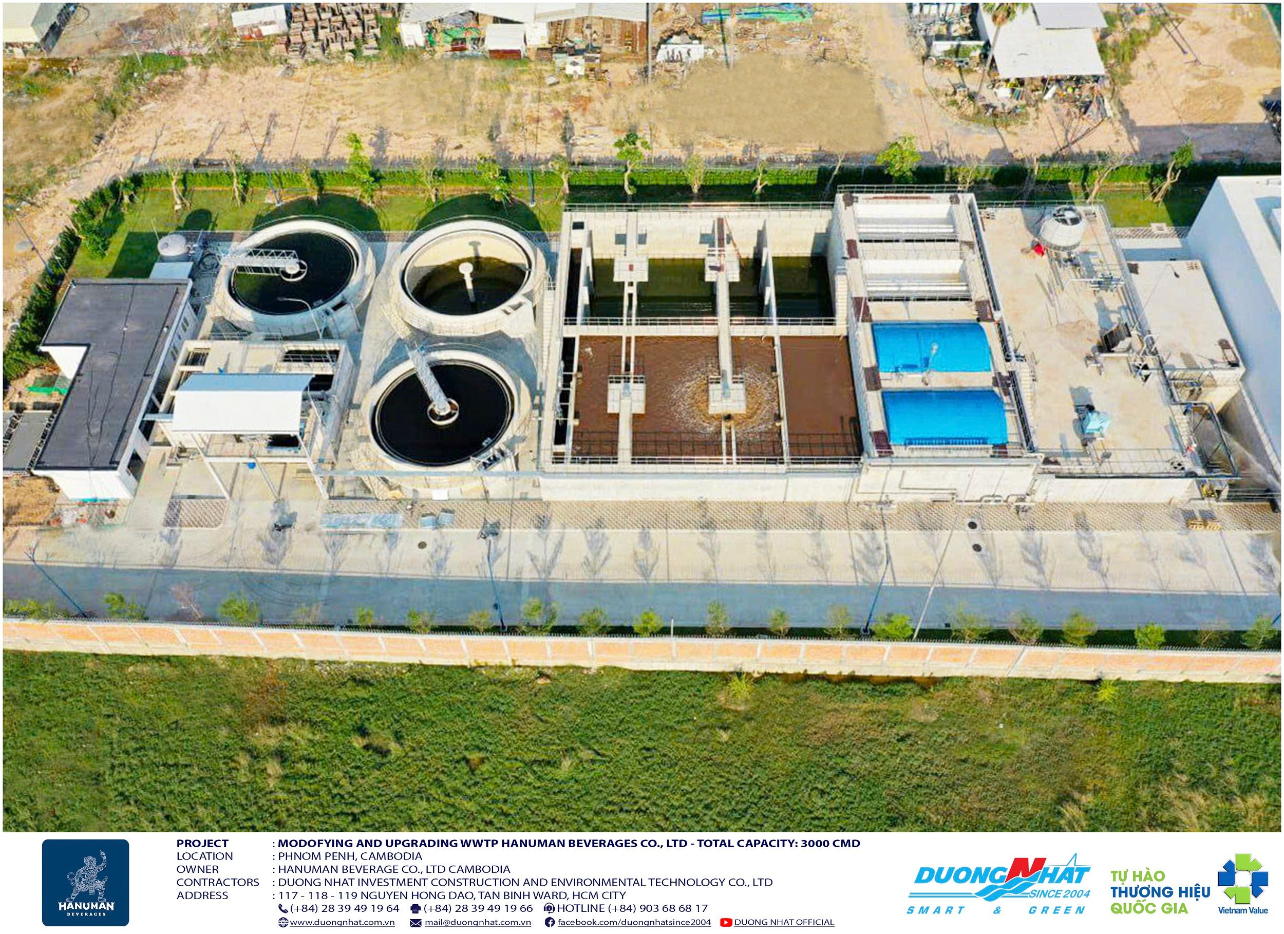trạm xử lý nước thải Nhà máy Bia Hanuman