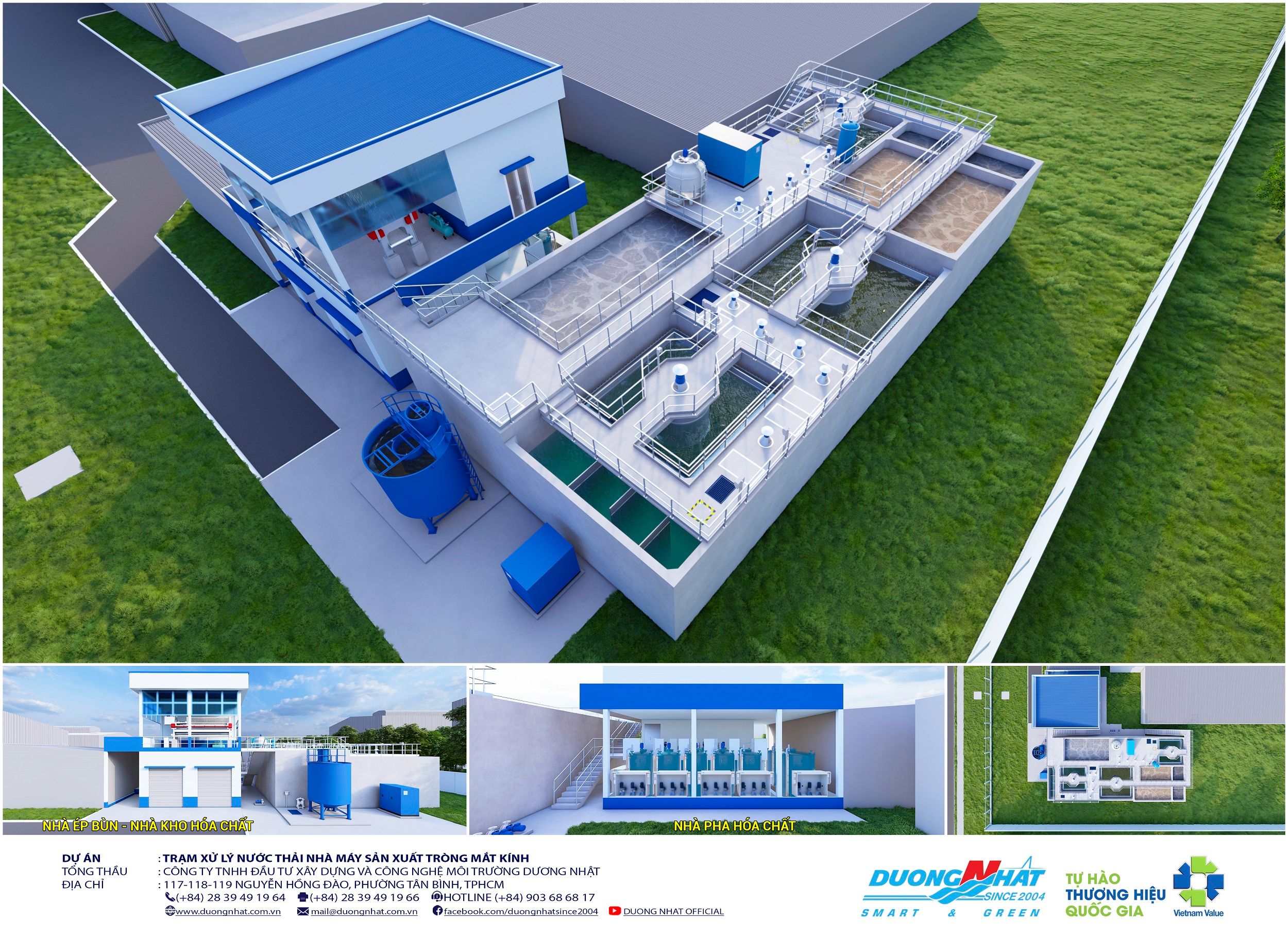 Trạm xử lý nước thải Nhà máy sản xuất tròng mắt kính Quảng Ngãi