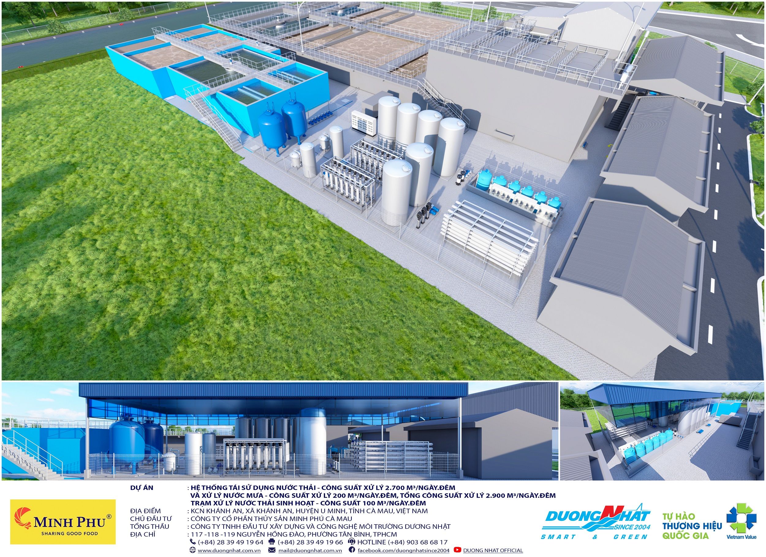 Hệ thống Tái sử dụng nước thải Nhà máy xử lý nước thải tập trung KCN Khánh An