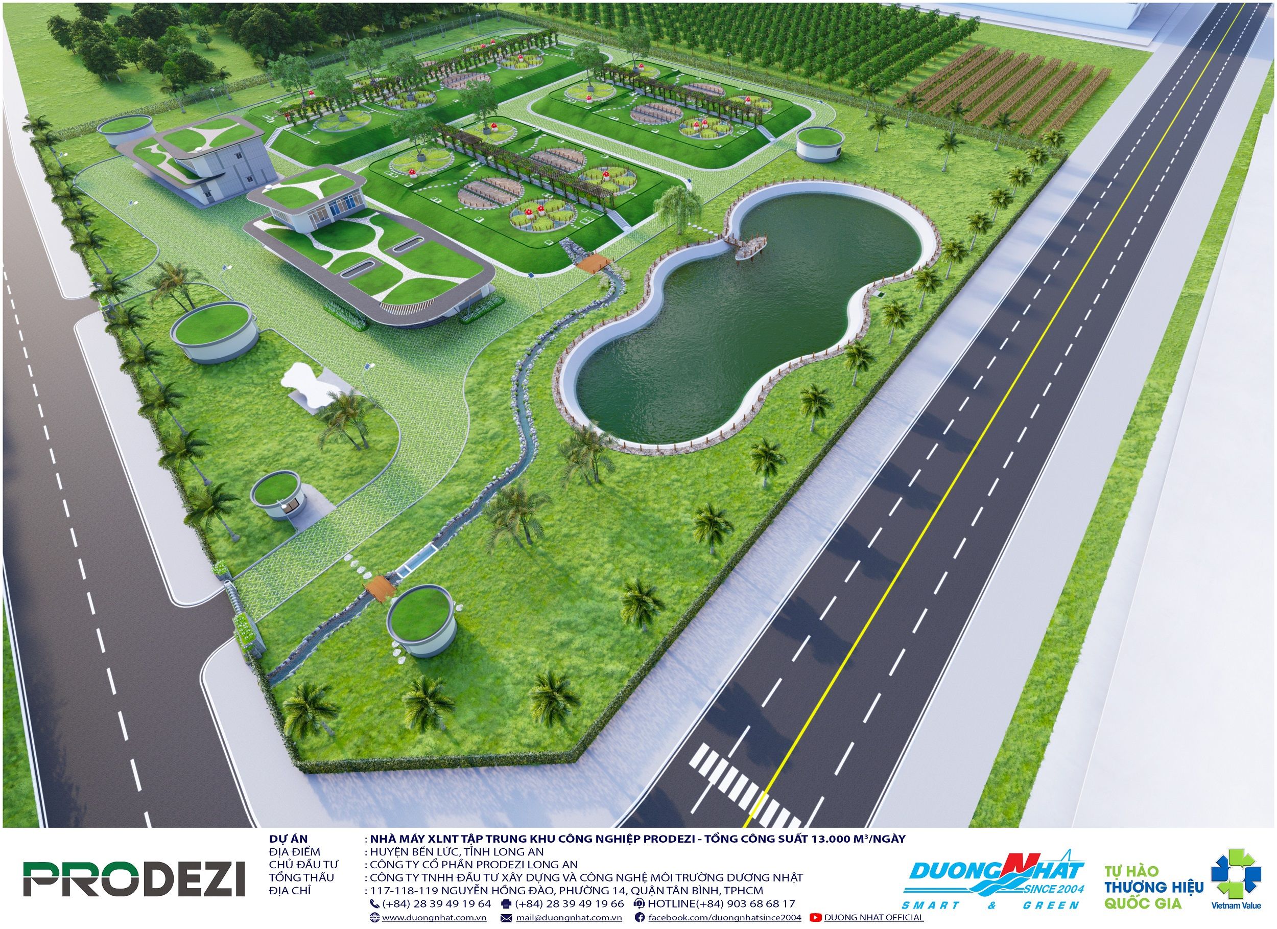 Nhà máy xử lý nước thải tập trung KCN Prodezi Long An