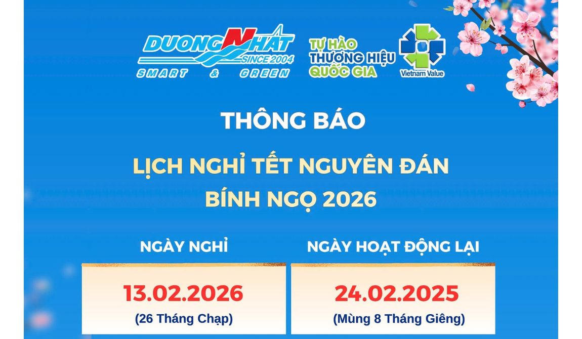 Thông báo lịch nghỉ tết nguyên đán 2026