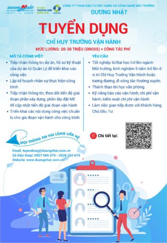 CHỈ HUY TRƯỞNG VẬN HÀNH TUYỂN DỤNG DƯƠNG NHẬT