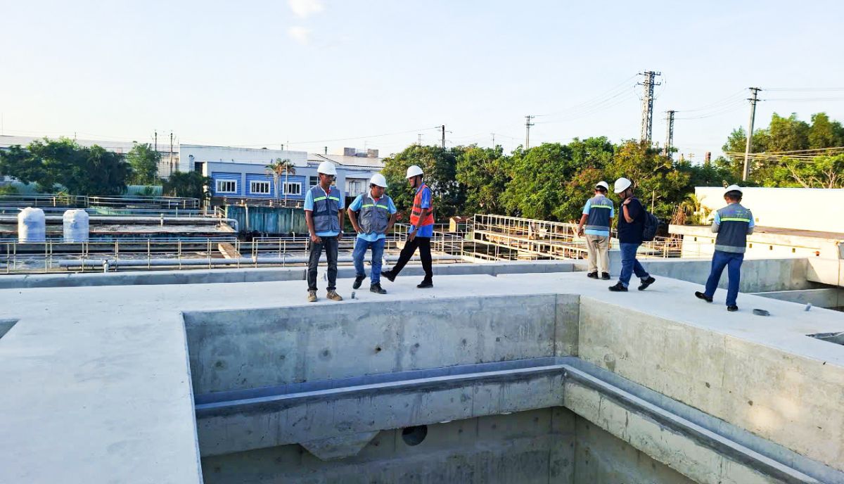 Nghiệm thu xây dựng nhà máy xử lý nước thải KCN Phú Bài